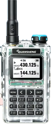 Quansheng UV-K1 Walkie-Talkie mit transparentem Gehäuse